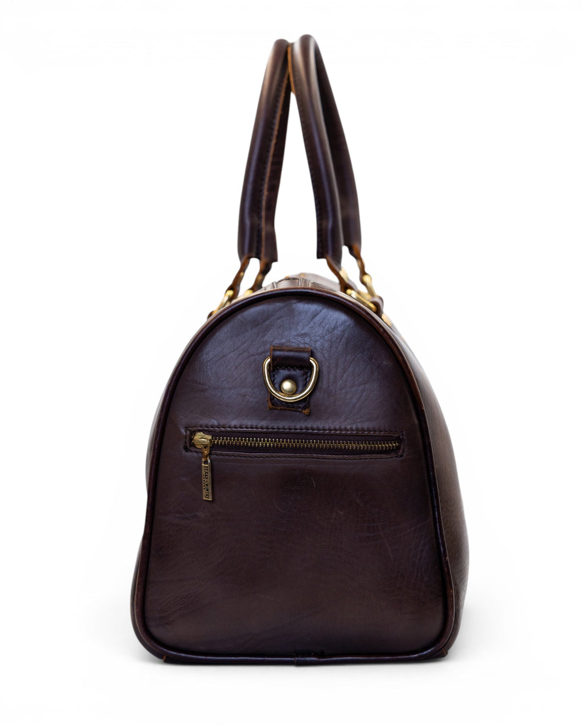 Espresso Calf Leather Duffle Bag